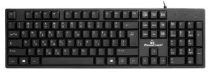 POWERTECH πληκτρολόγιο PT-1074, ενσύρματο, EN/GR, μαύρο