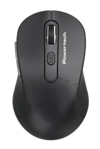 POWERTECH ασύρματο ποντίκι PT-1466, USB δέκτης, έως 1600DPI, μαύρο
