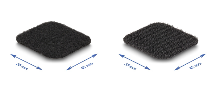 DELOCK αυτοκόλλητα τύπου Velcro 19106 σε ρολό 3m, 45x50mm, μαύρο - Image 2