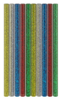 GOOBAY ράβδοι σιλικόνης 77855, Φ11mm x 200mm, glitter διάφορα χρώματα, 10τμχ