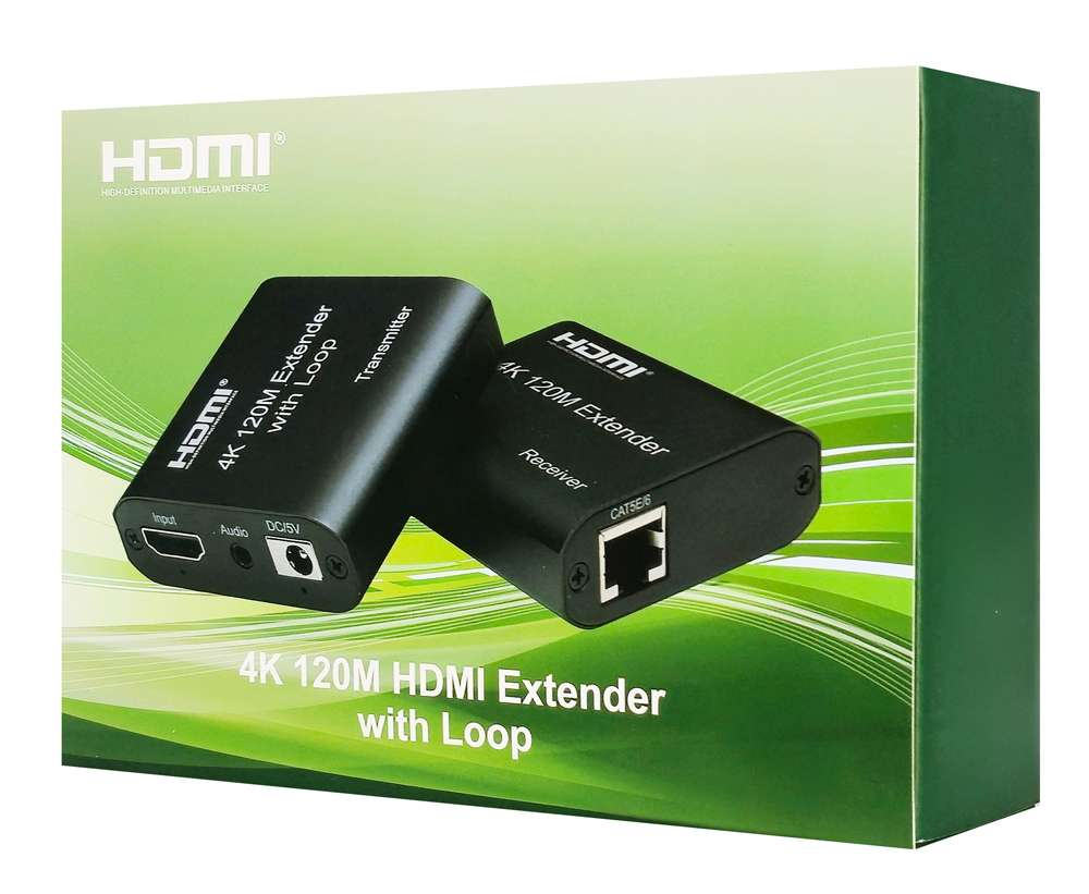 POWERTECH HDMI video extender CAB-H195 μέσω καλωδίου RJ45, 4K/30Hz, με loop, έως 120m - Image 6